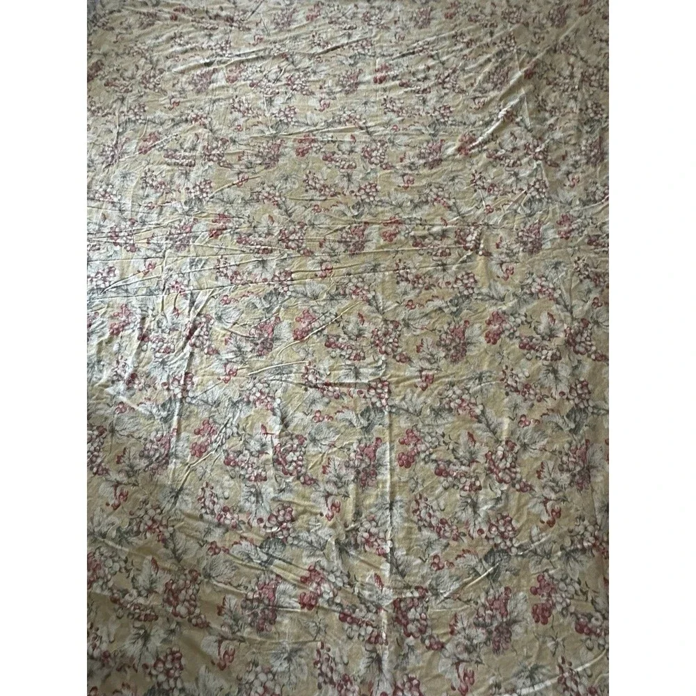 Nancy Koltes Vintage 1990s King Duvet Cover Floral Italy 100% Cotton 106